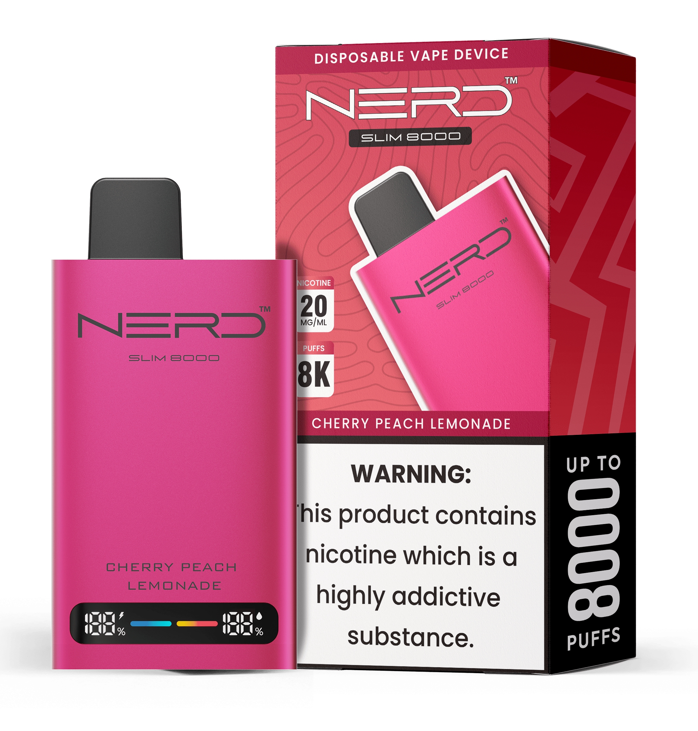 Nerd Slim 8000 Disposable Vape Device Kit - Power Vape Shop
