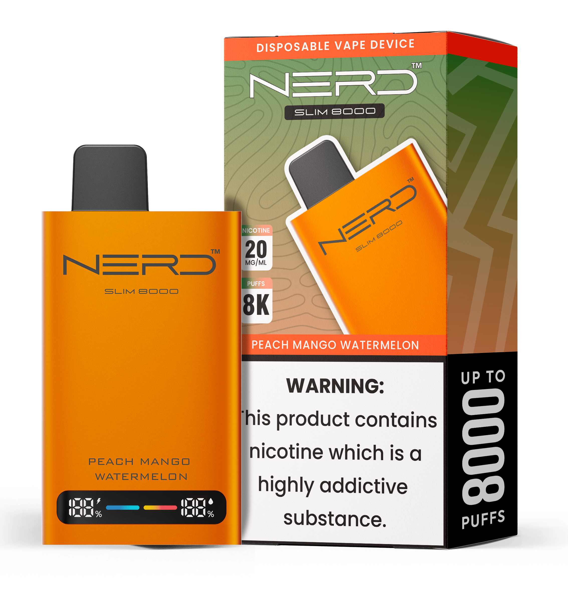 Nerd Slim 8000 Disposable Vape Device Kit - Power Vape Shop