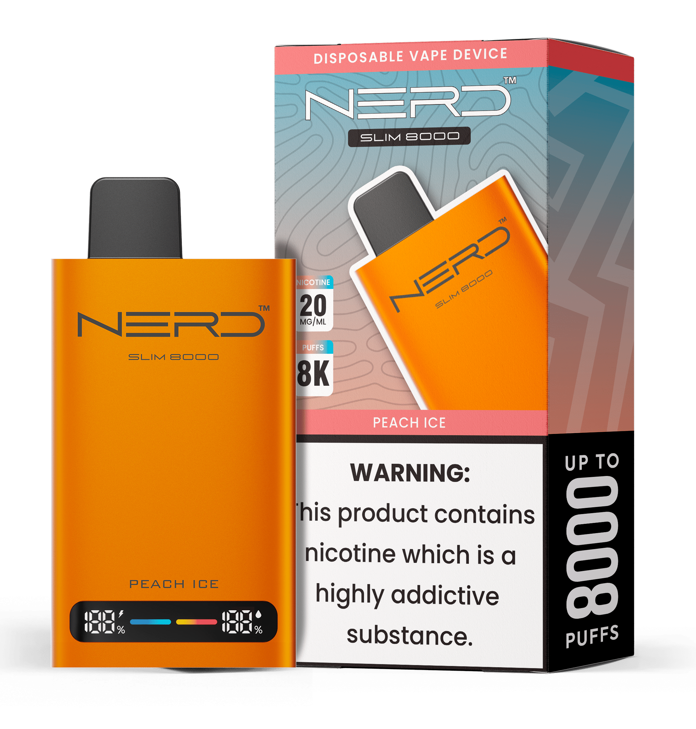 Nerd Slim 8000 Disposable Vape Device Kit - Power Vape Shop