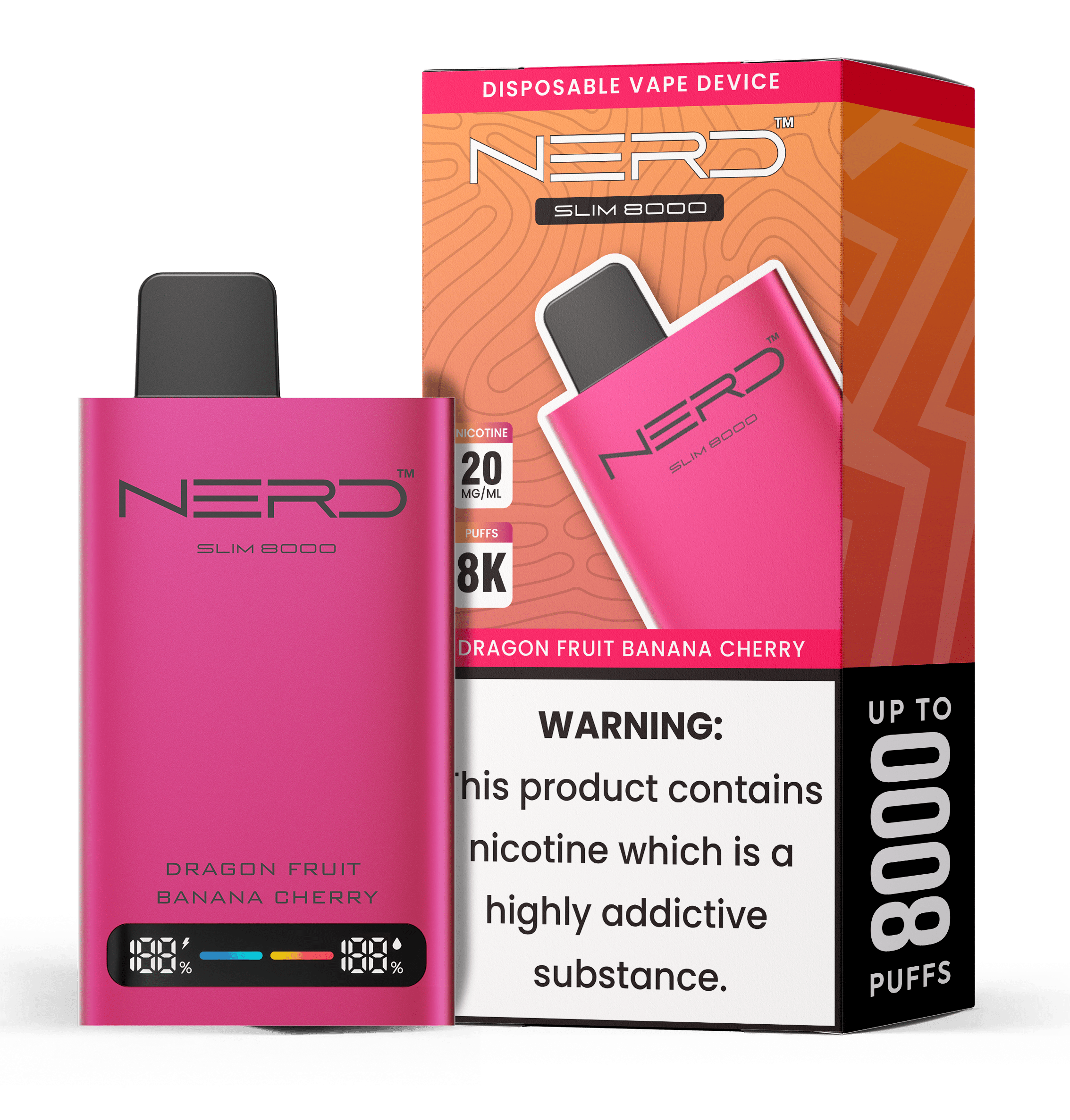 Nerd Slim 8000 Disposable Vape Device Kit - Power Vape Shop