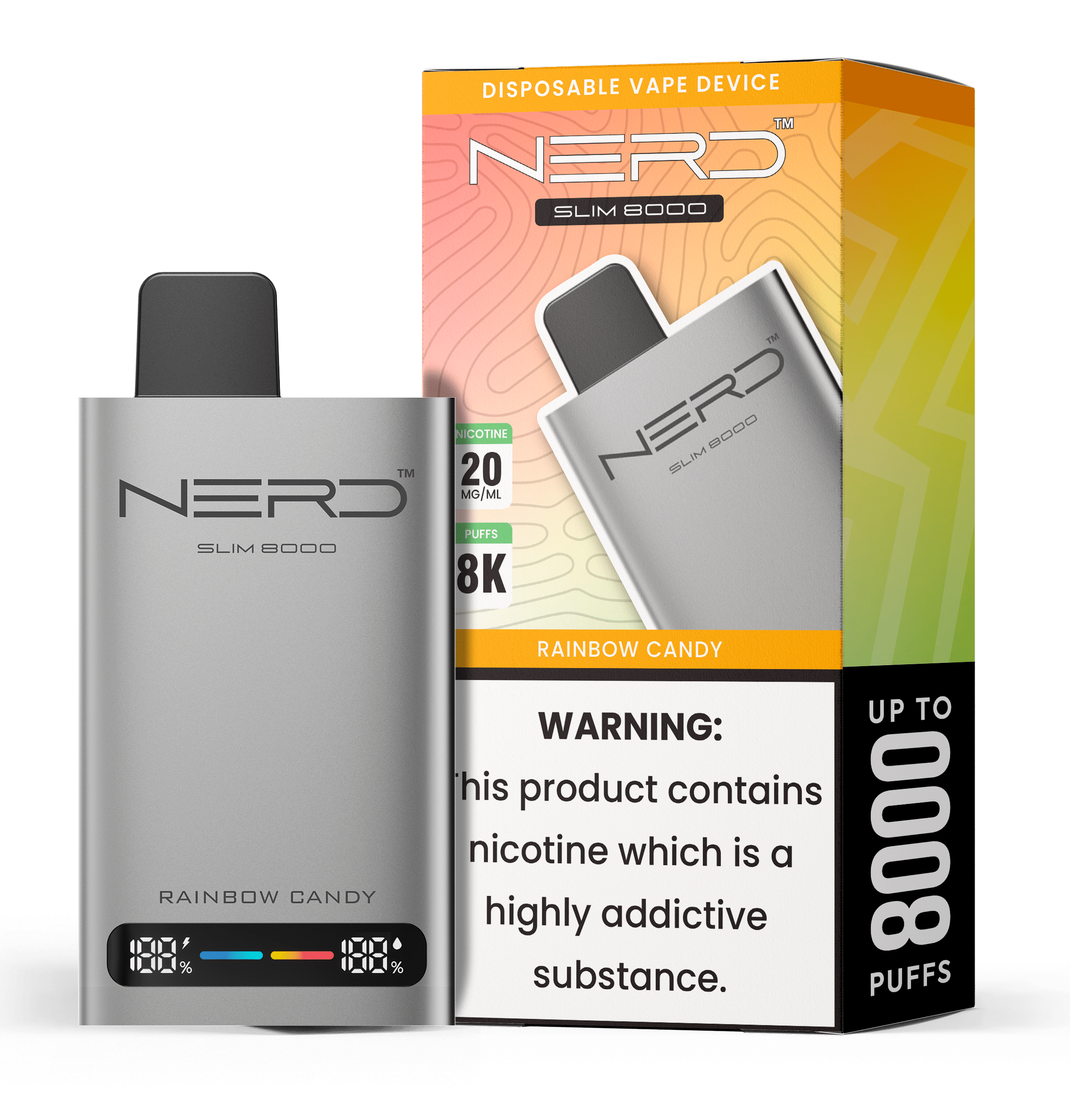 Nerd Slim 8000 Disposable Vape Device Kit - Power Vape Shop