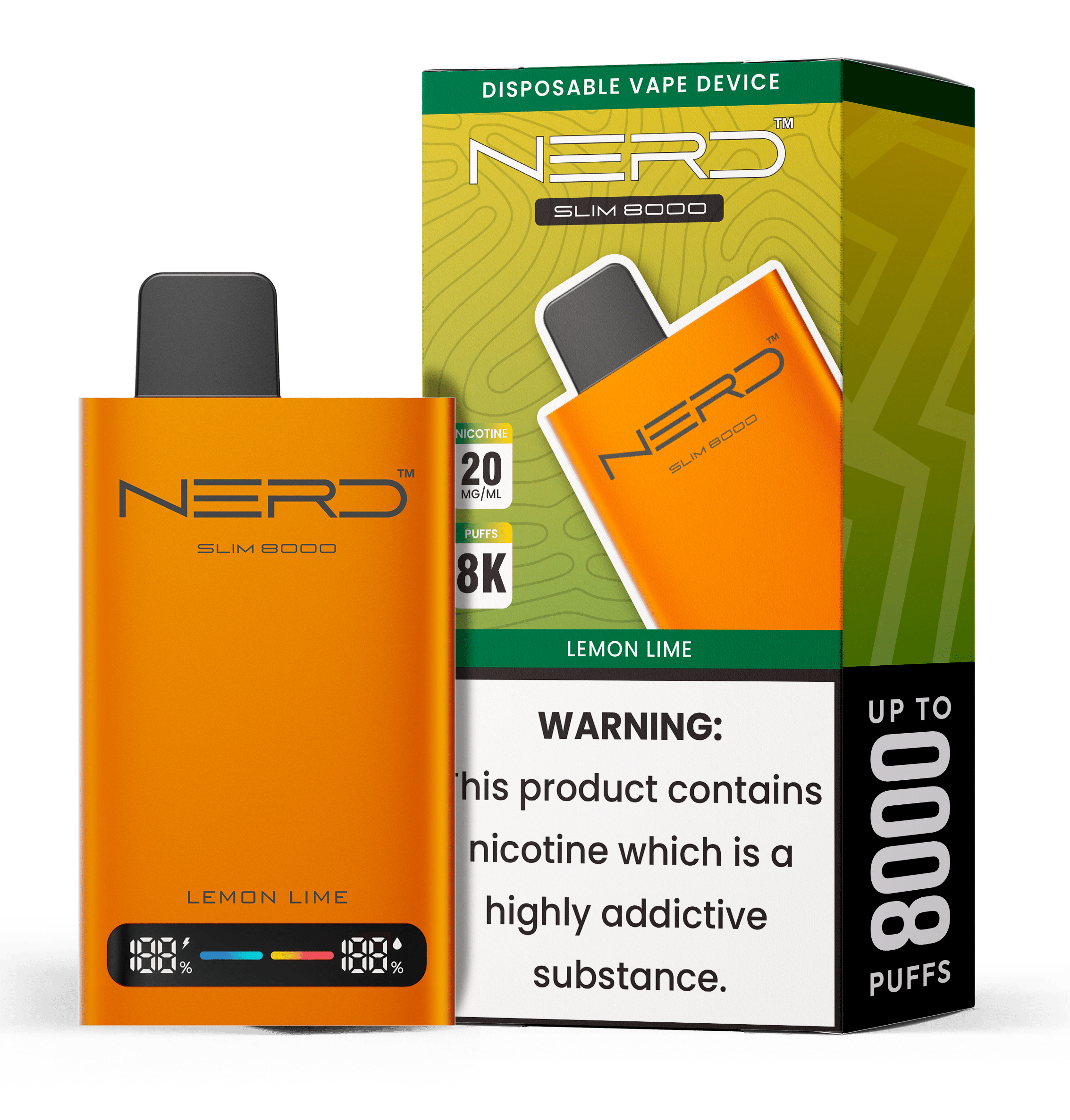 Nerd Slim 8000 Disposable Vape Device Kit - Power Vape Shop
