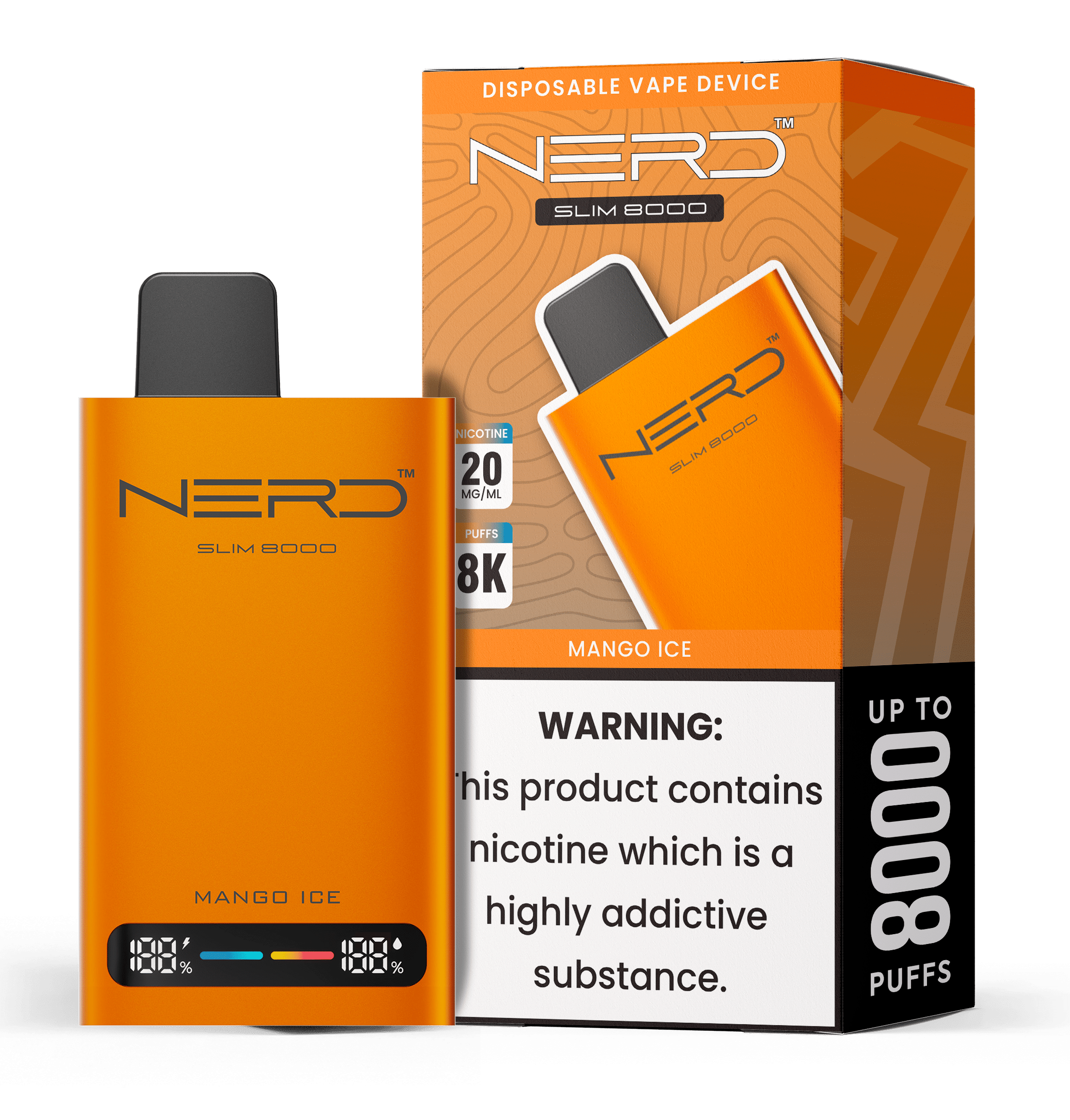 Nerd Slim 8000 Disposable Vape Device Kit - Power Vape Shop