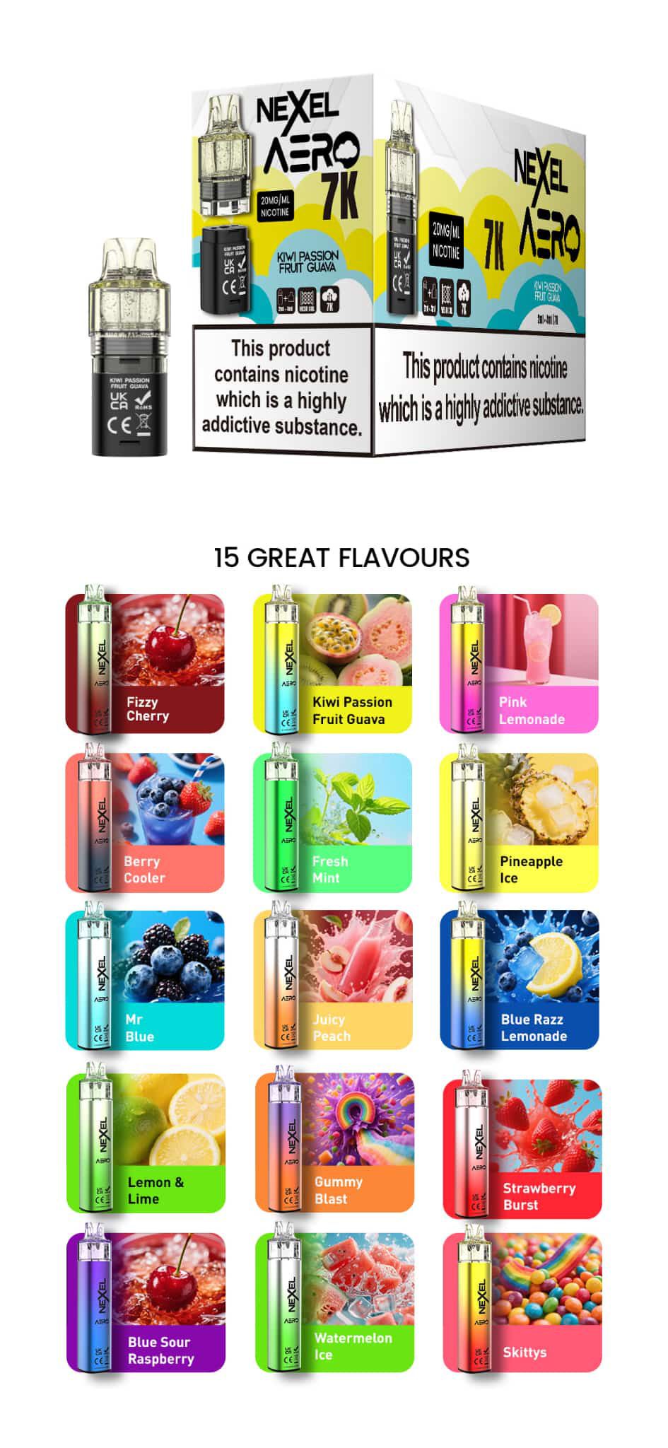 Nexel Aero 7k Prefilled Pod Vape Kit - Power Vape Shop