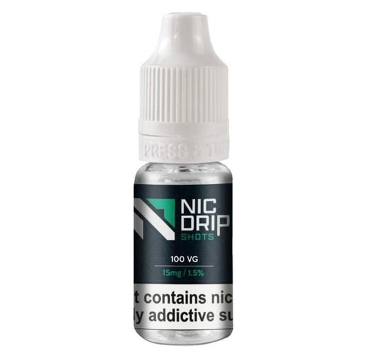 Nic Drip 100VG/15mg Nic Shots - Power Vape Shop