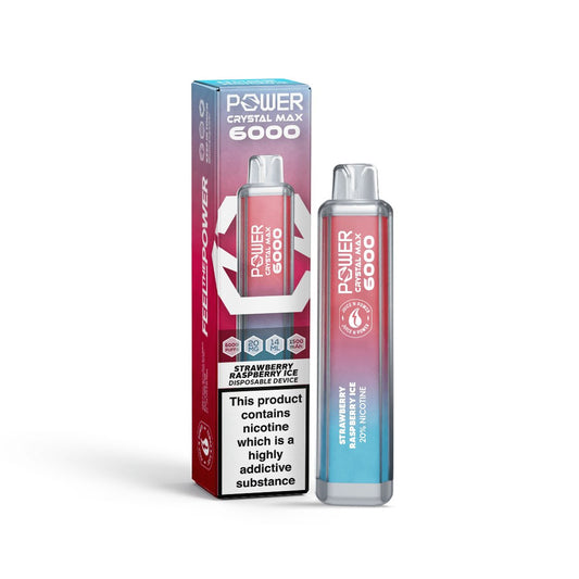 Power Crystal Max 6000 Strawberry Raspberry Ice - Power Vape Shop