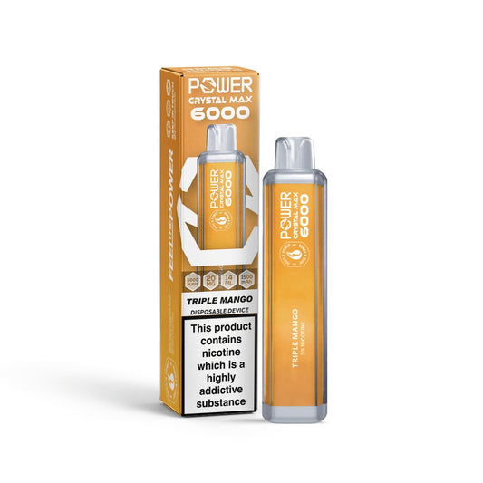 Power Crystal Max 6000 Triple Mango - Power Vape Shop