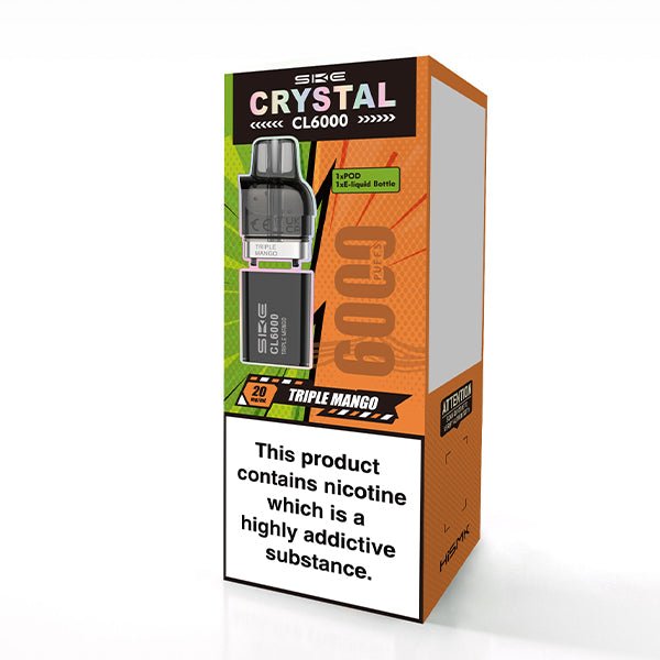SKE Crystal CL6000 Prefilled Pods | Replacement Pods by SKE SKE Crystal CL6000 Prefilled Pods | Replacement Pods by SKE