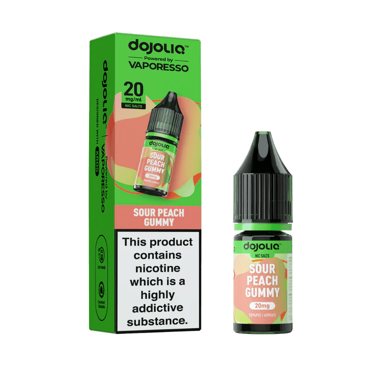 Sour Peach Gummy Nic Salt E-Liquid by Vaporesso Dojo Liq 10ml - Power Vape Shop