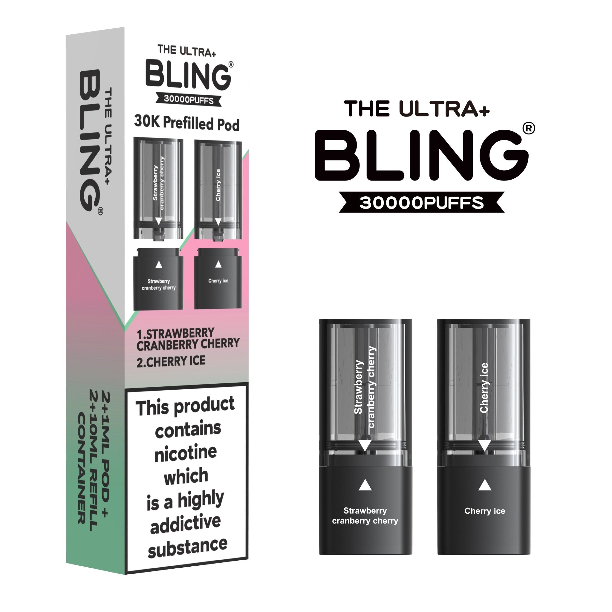 The Bling Ultra Plus 30k Replacement Pods - Power Vape Shop