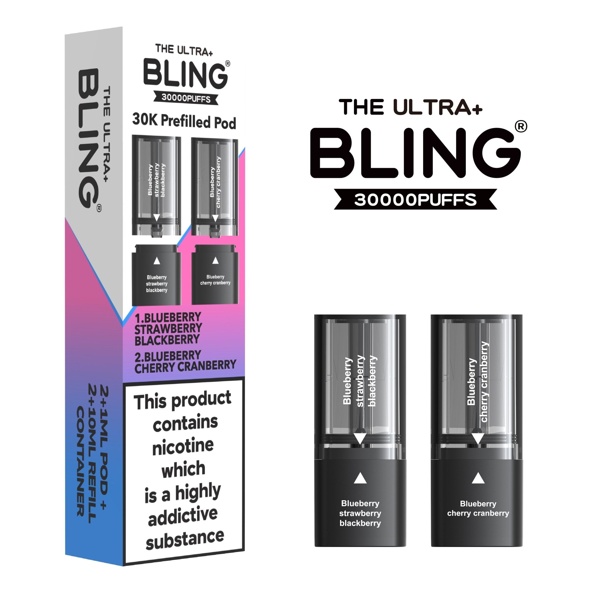 The Bling Ultra Plus 30k Replacement Pods - Power Vape Shop