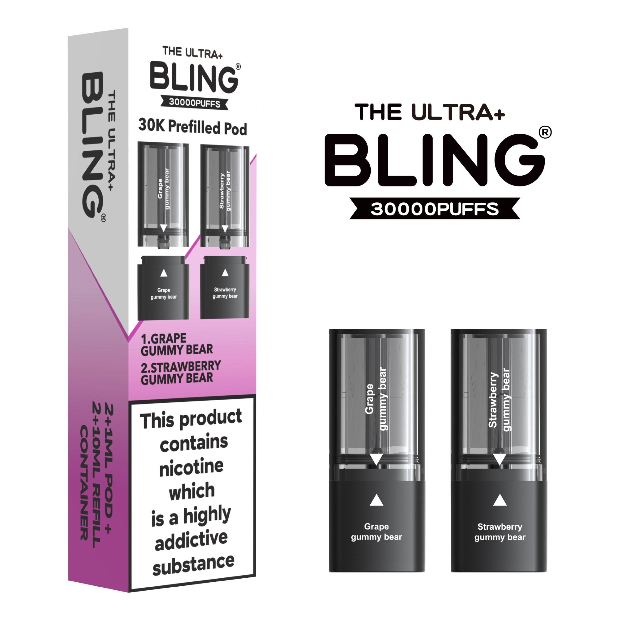 The Bling Ultra Plus 30k Replacement Pods - Power Vape Shop