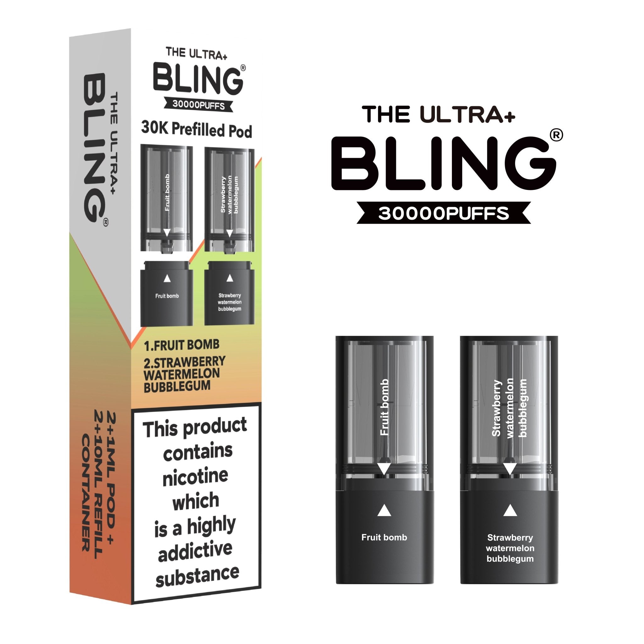 The Bling Ultra Plus 30k Replacement Pods - Power Vape Shop