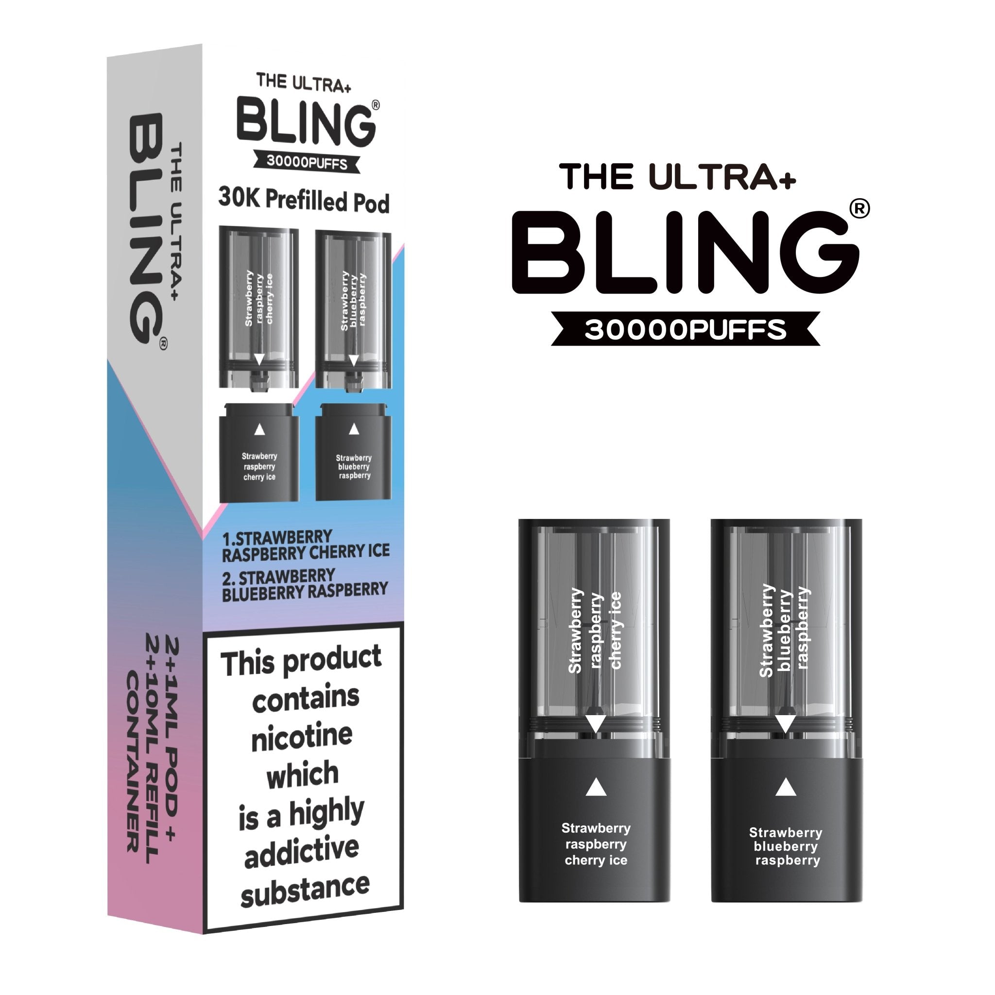The Bling Ultra Plus 30k Replacement Pods - Power Vape Shop