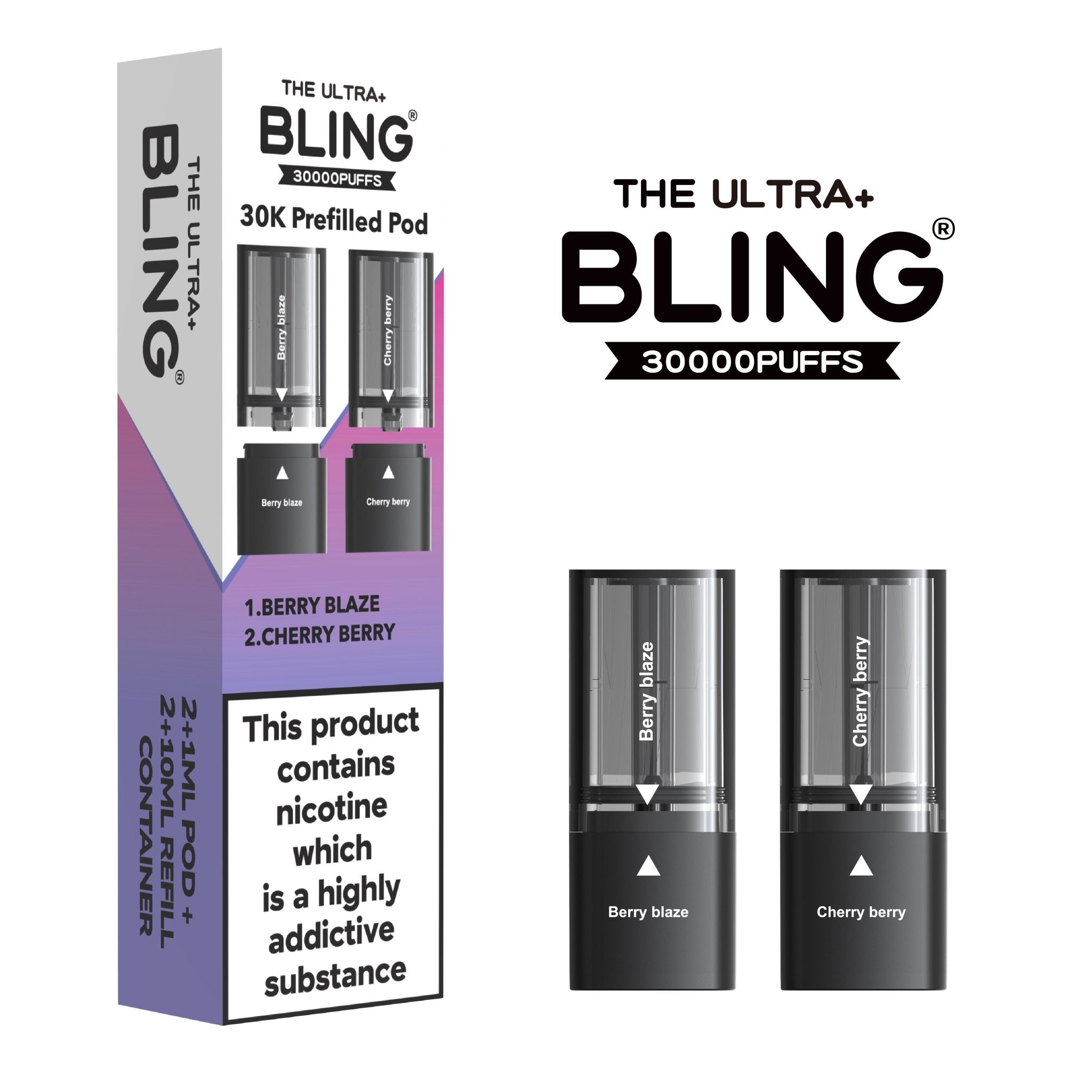 The Bling Ultra Plus 30k Replacement Pods - Power Vape Shop
