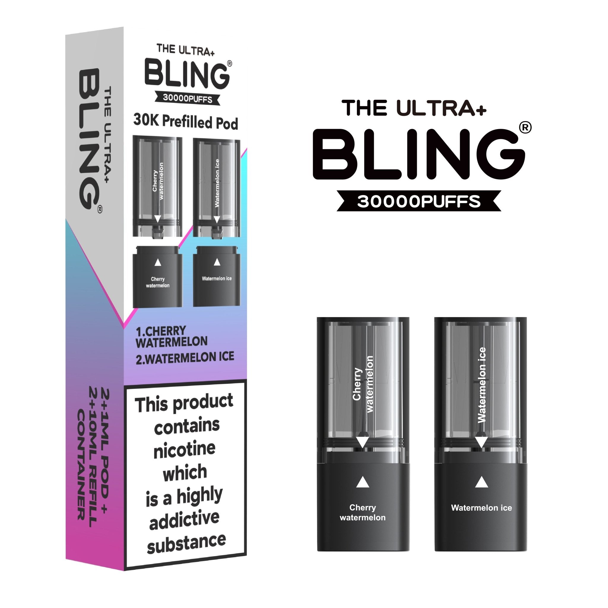 The Bling Ultra Plus 30k Replacement Pods - Power Vape Shop