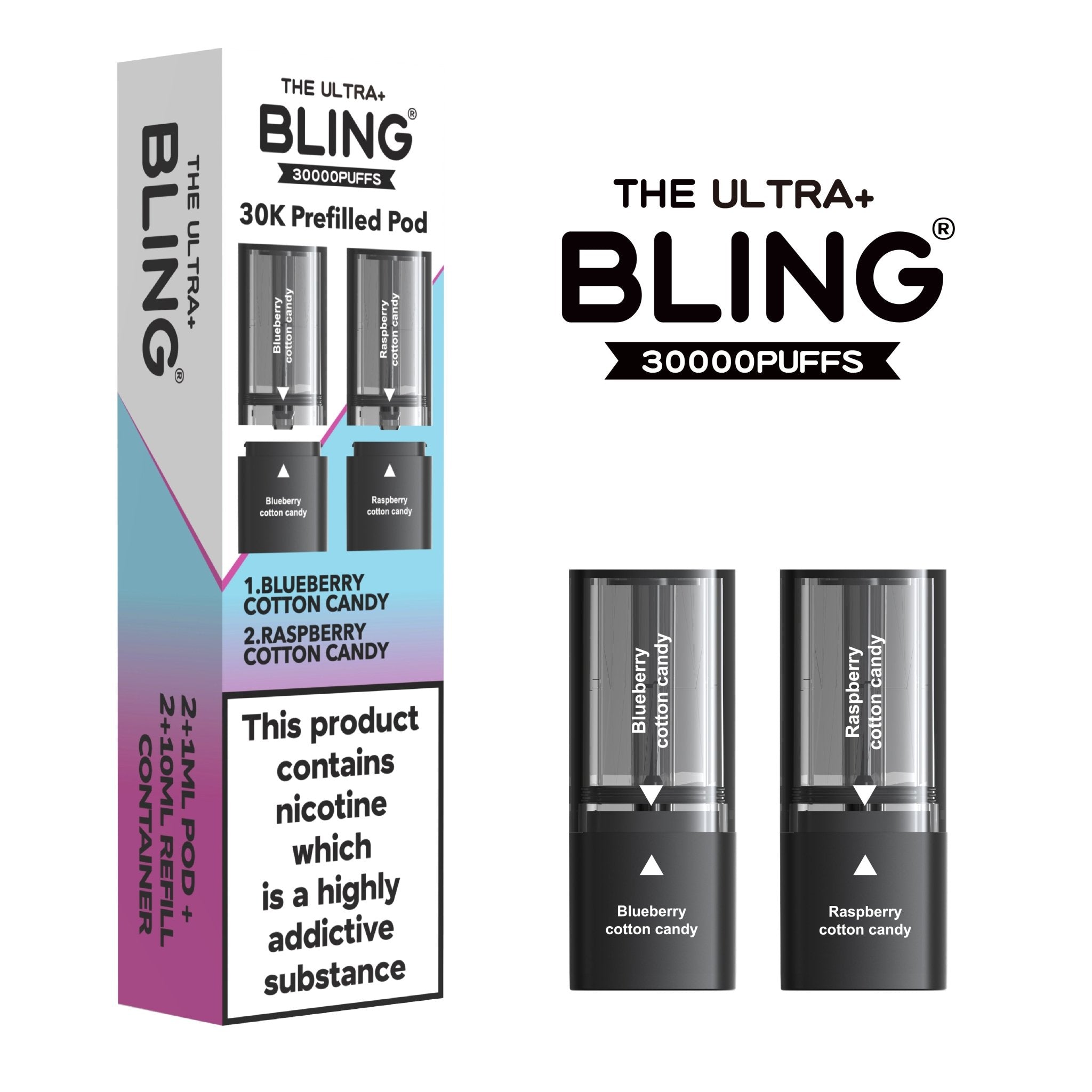 The Bling Ultra Plus 30k Replacement Pods - Power Vape Shop