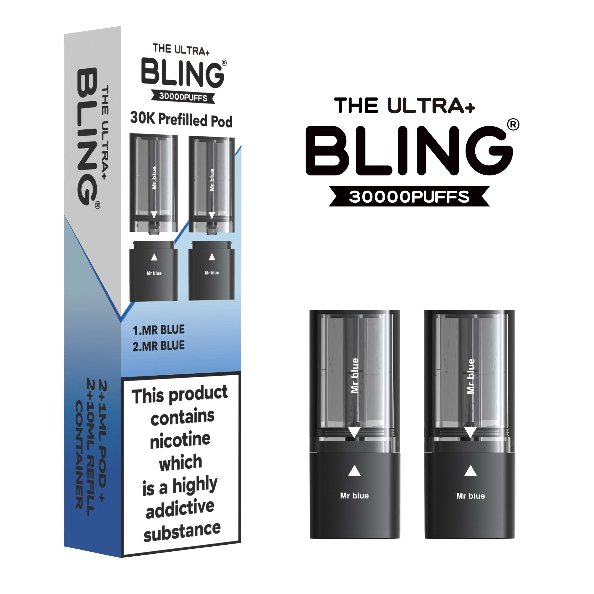 The Bling Ultra Plus 30k Replacement Pods - Power Vape Shop