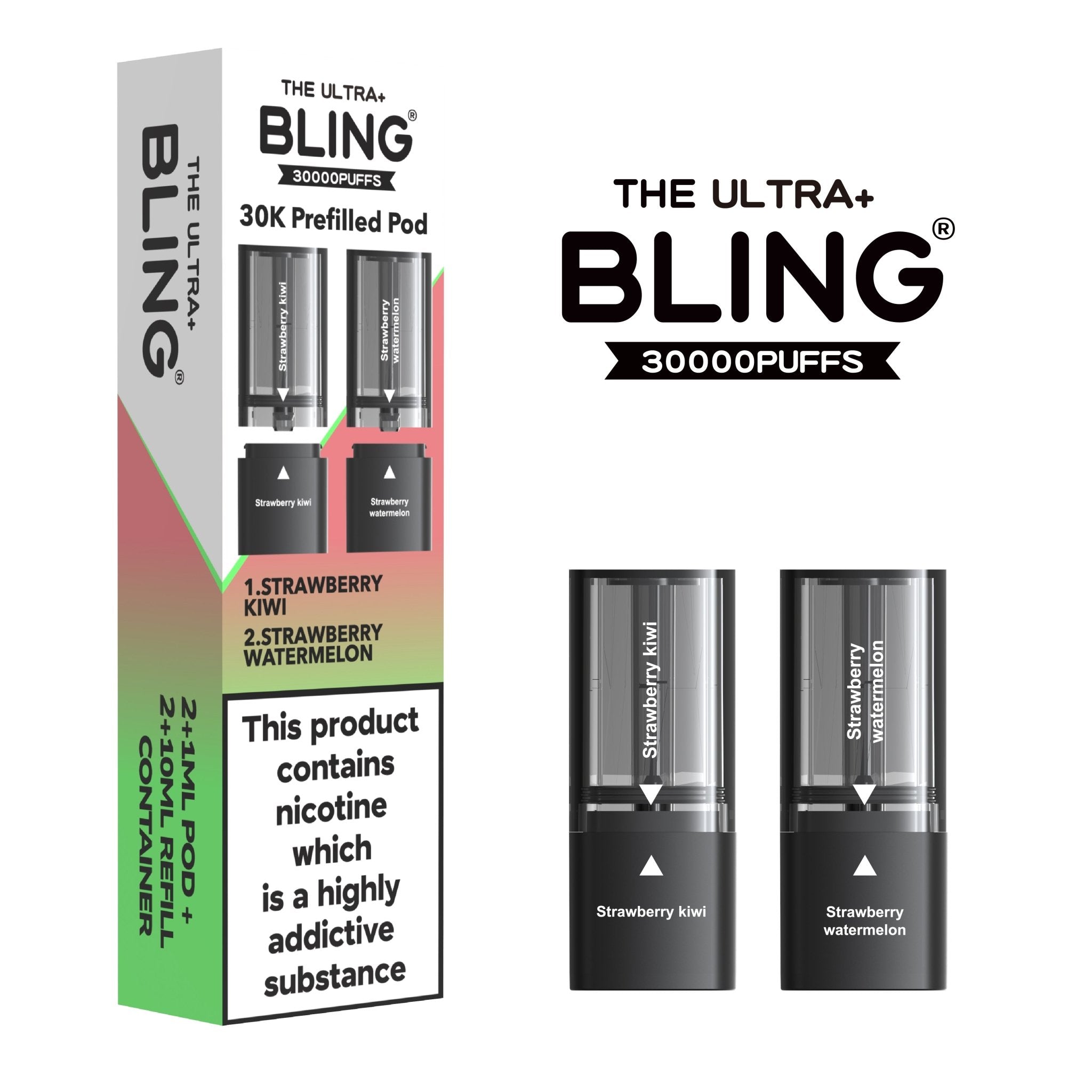 The Bling Ultra Plus 30k Replacement Pods - Power Vape Shop