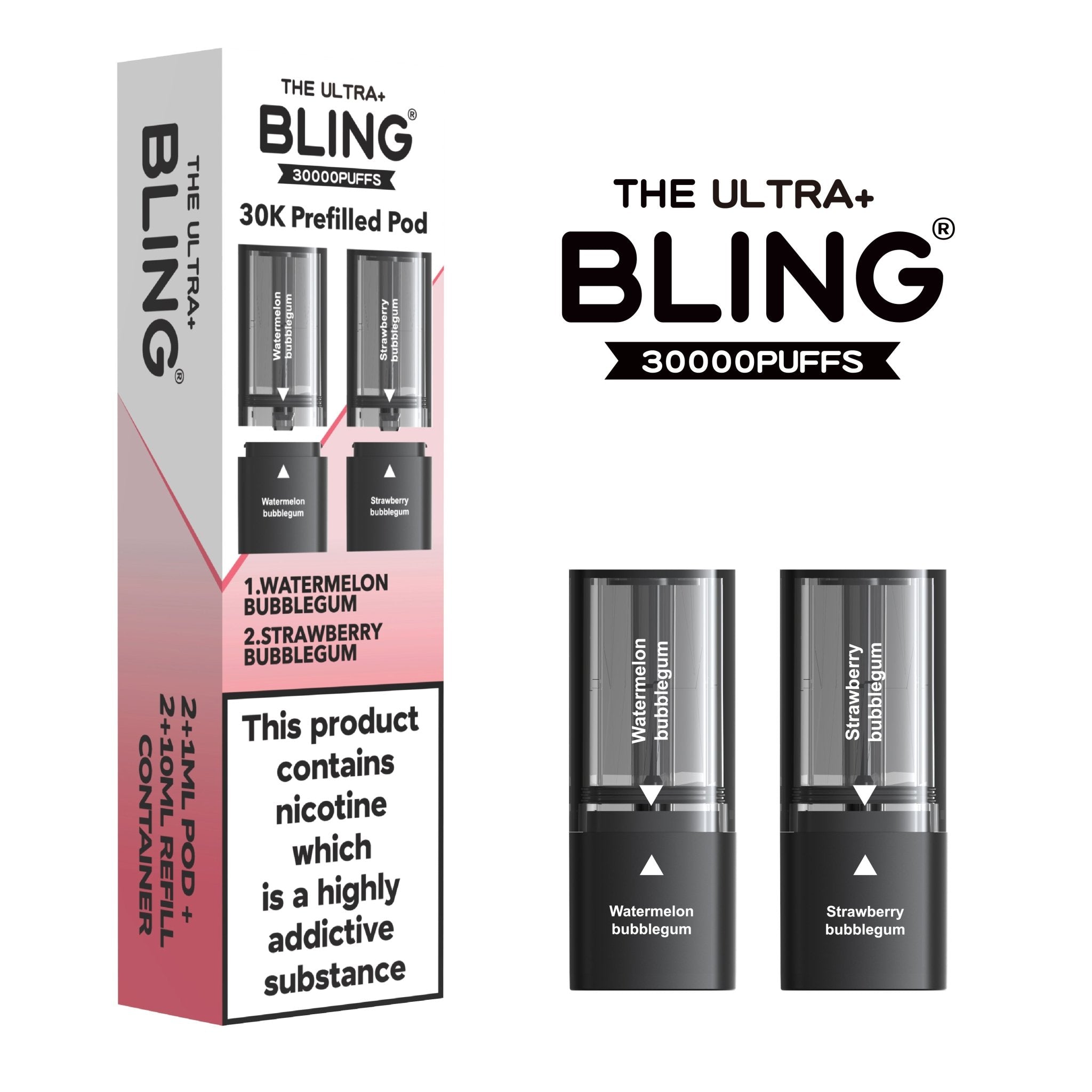 The Bling Ultra Plus 30k Replacement Pods - Power Vape Shop