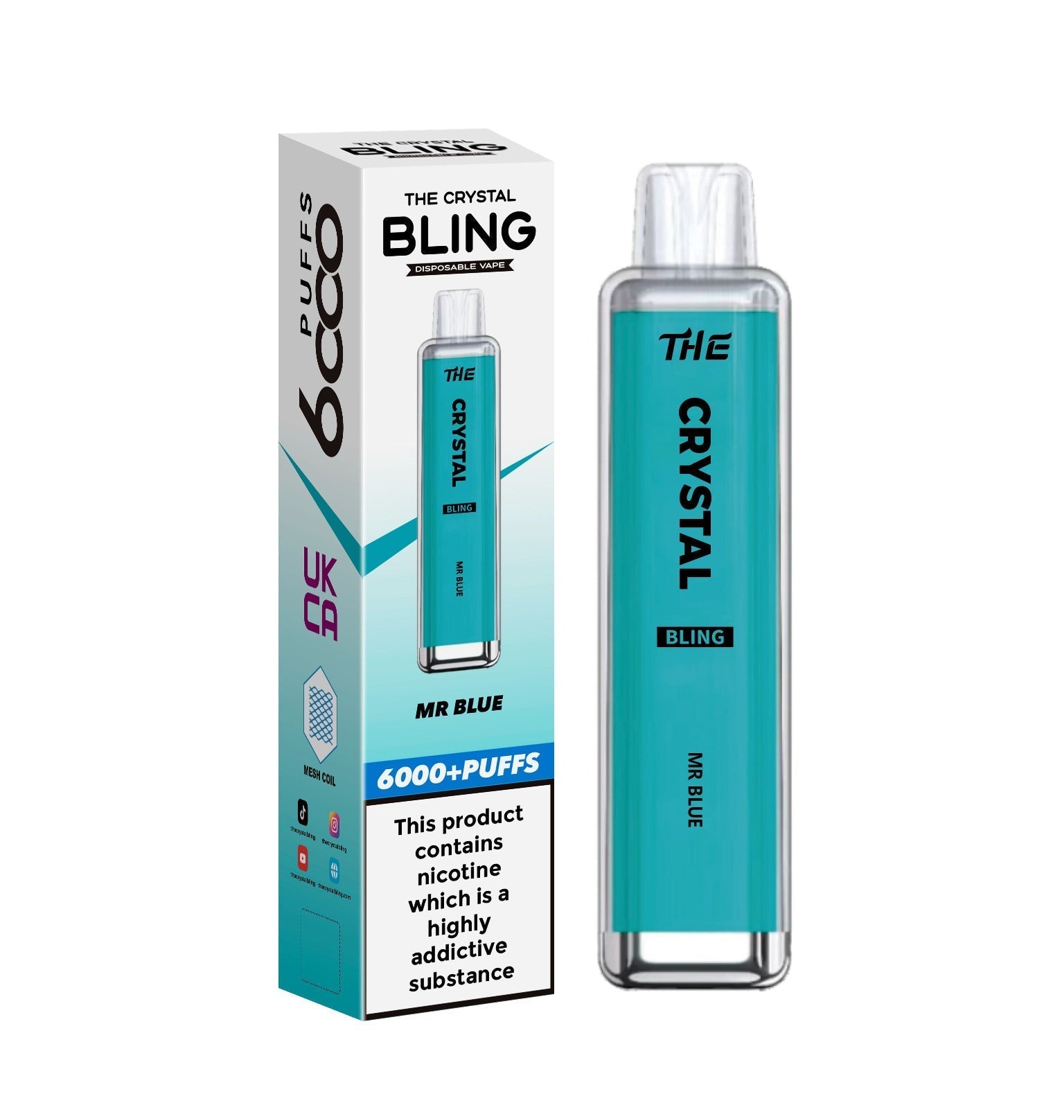 The Crystal Bling 6000 Disposable Vape | Big Puffs Device - Power Vape Shop
