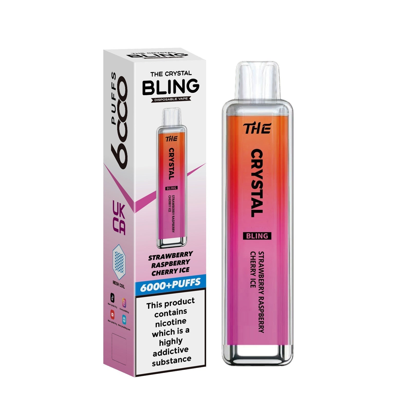 The Crystal Bling 6000 Disposable Vape | Big Puffs Device - Power Vape Shop