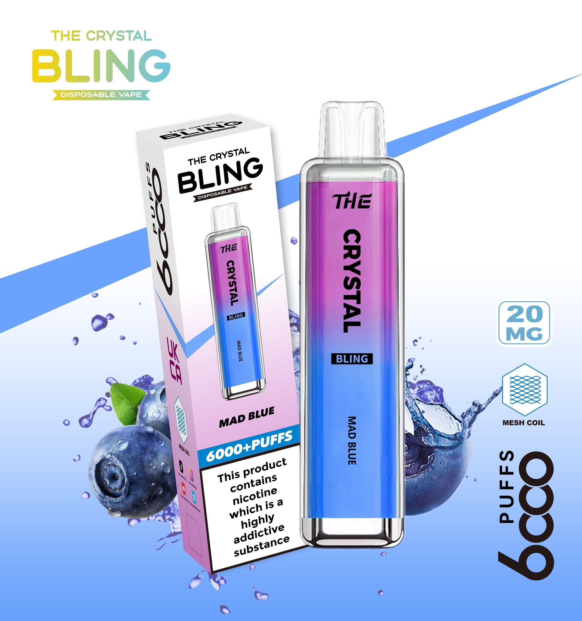 The Crystal Bling 6000 Disposable Vape | Powervapeshop The Crystal Bling 6000 Disposable Vape | Powervapeshop