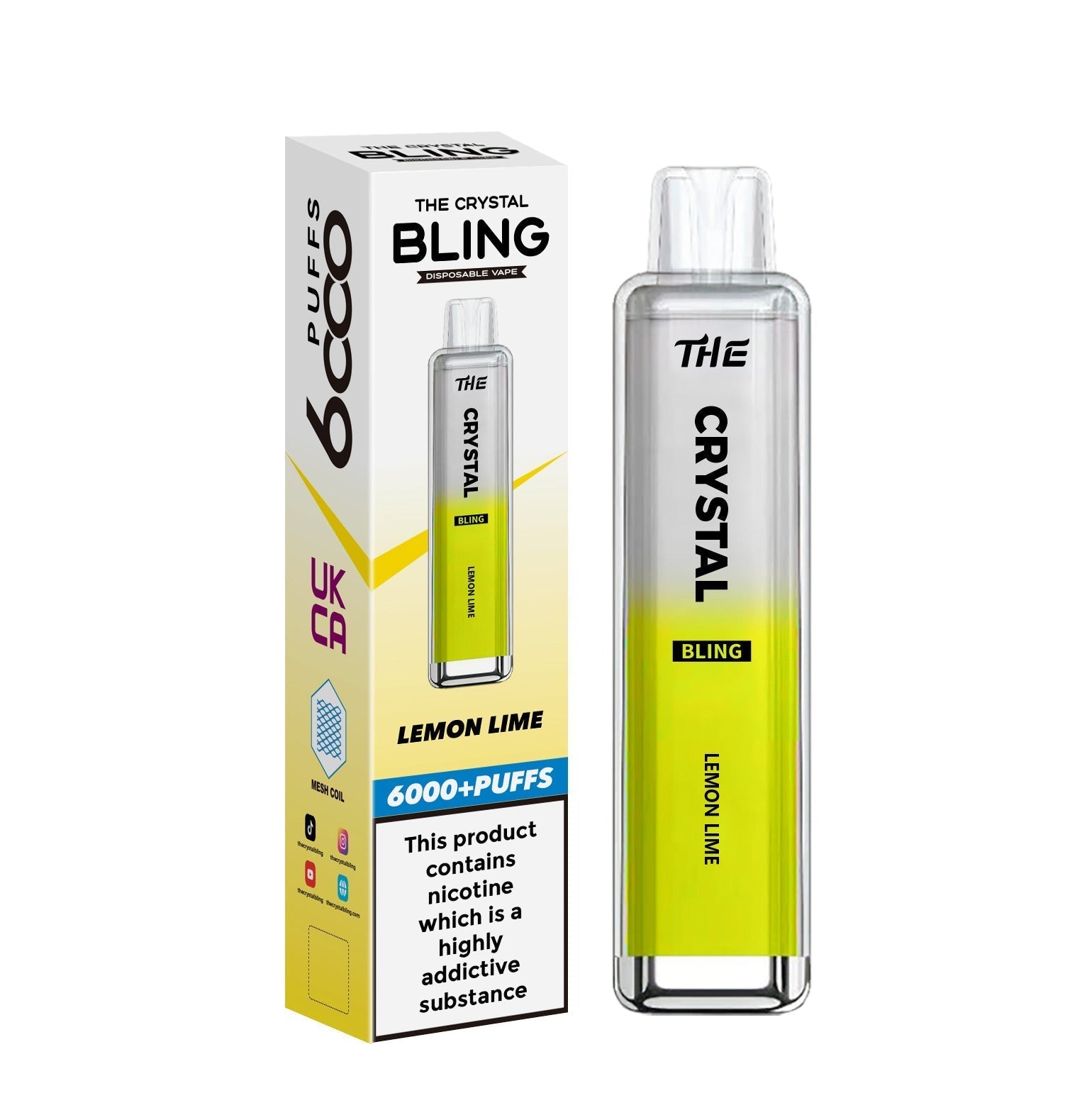 The Crystal Bling 6000 Disposable Vape | Big Puffs Device - Power Vape Shop
