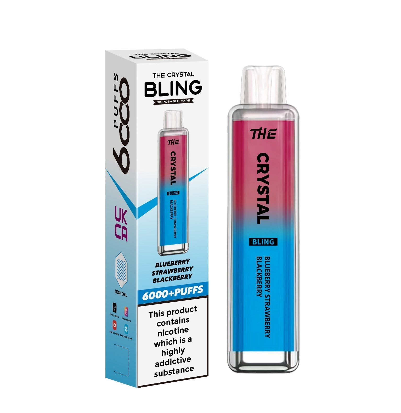 The Crystal Bling 6000 Disposable Vape | Big Puffs Device - Power Vape Shop