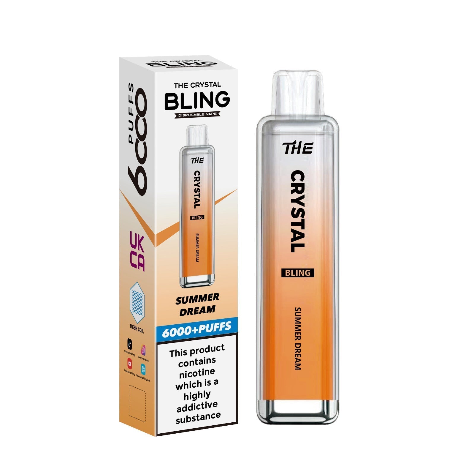 The Crystal Bling 6000 Disposable Vape | Big Puffs Device - Power Vape Shop