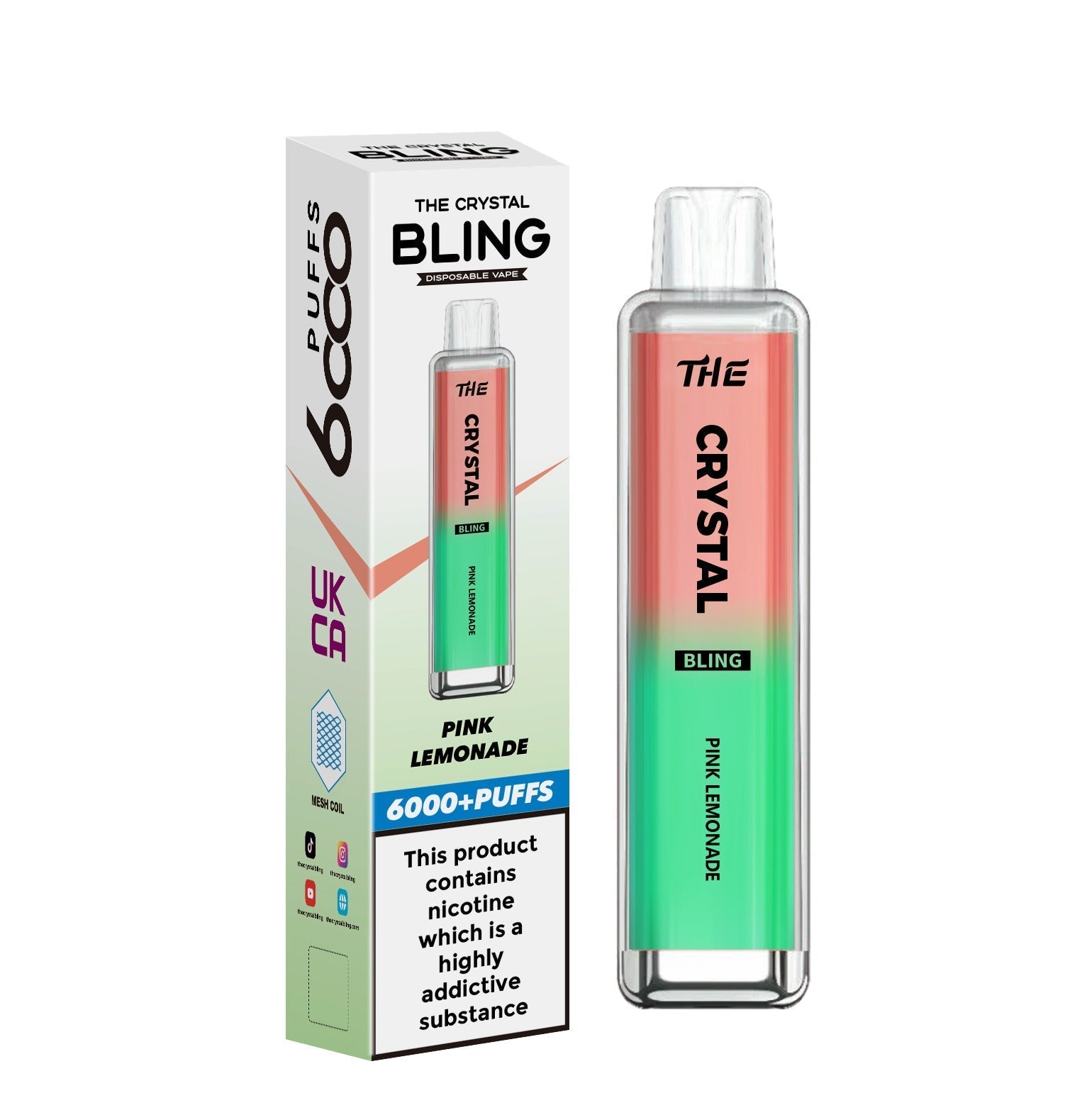 The Crystal Bling 6000 Disposable Vape | Big Puffs Device - Power Vape Shop