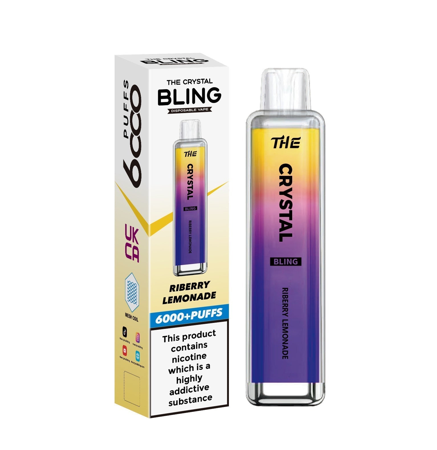 The Crystal Bling 6000 Disposable Vape | Big Puffs Device - Power Vape Shop