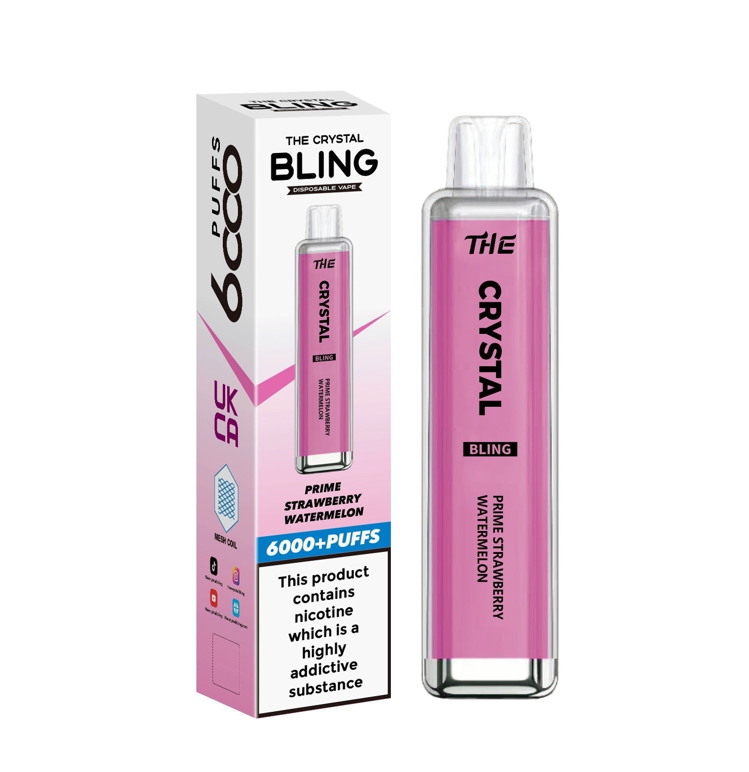 The Crystal Bling 6000 Disposable Vape | Big Puffs Device - Power Vape Shop