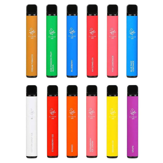 Elf Bar 600 Puffs Disposable Vape - Nicotine Free - Power Vape Shop