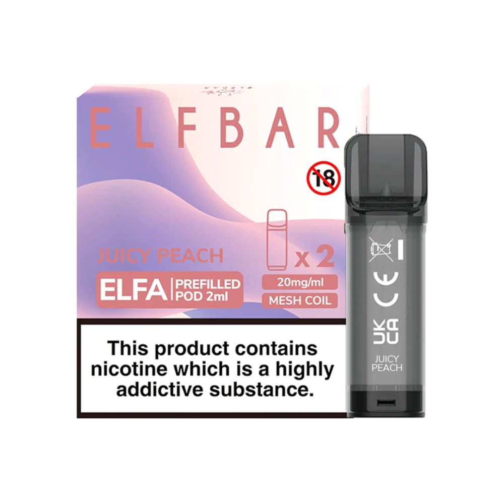 Elf Bar Elfa Pre-filled Replacement Pod (Pack Of 2) - Power Vape Shop