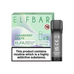 Elf Bar Elfa Pre-filled Replacement Pod (Pack Of 2) - Power Vape Shop