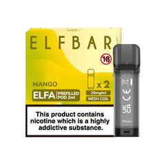 Elf Bar Elfa Pre-filled Replacement Pod (Pack Of 2) - Power Vape Shop