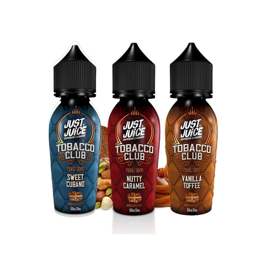 Just Juice Tobacco Club 50ml Shortfill Eliquid - Power Vape Shop